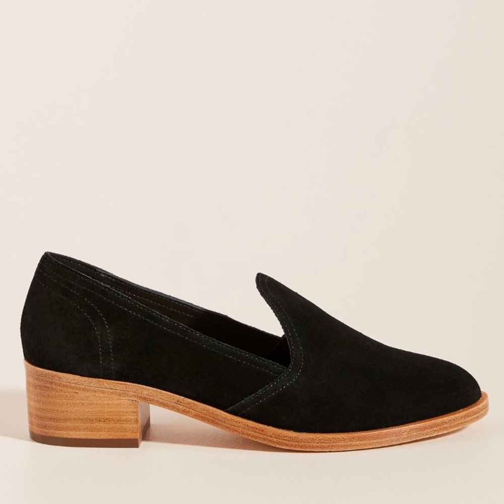 ✨ Anthropologie Sophia Block-Heeled Loafers Sz 8.5 - Picture 2 of 9